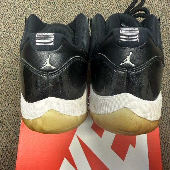 Jordan 11 Retro Low Barons- Black and White Sneakers - Picture 4 of 5